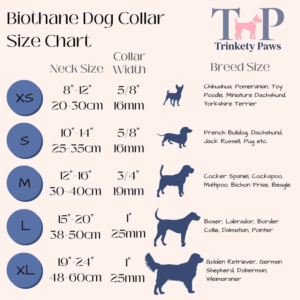 Twilight Blooms – Waterproof BioThane® Sighthound Collar / wide-fit Dog Collar